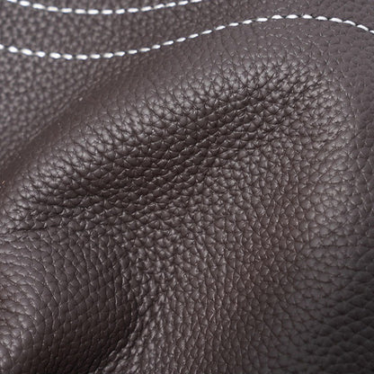 The Pebbled Genuine Leather Hobo Shoulder Bag with Contrast Stitching