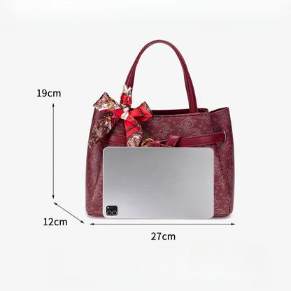 Refined Cloud Texture Vegan Eco-Leather Shoulder Tote Bag