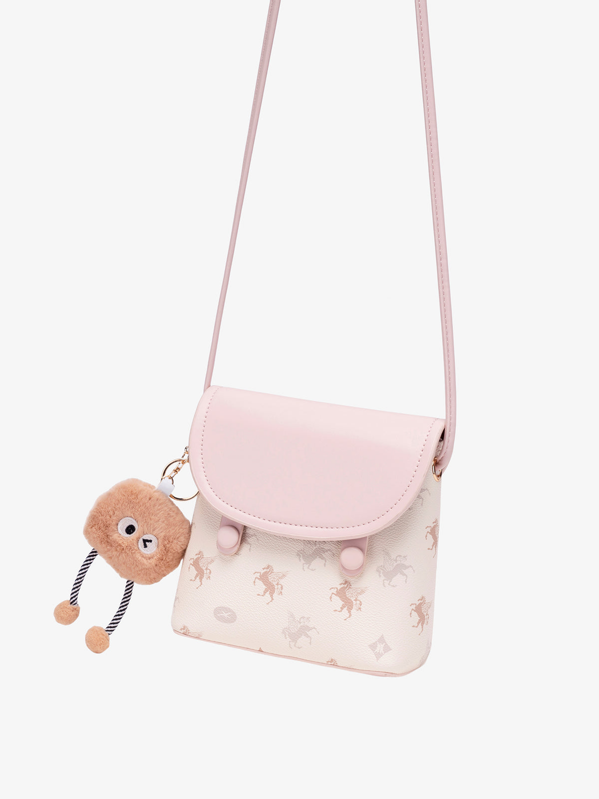 Whimsy Pegasus Pattern Vegan Eco-Leather Mini Flap Clutch Bag
