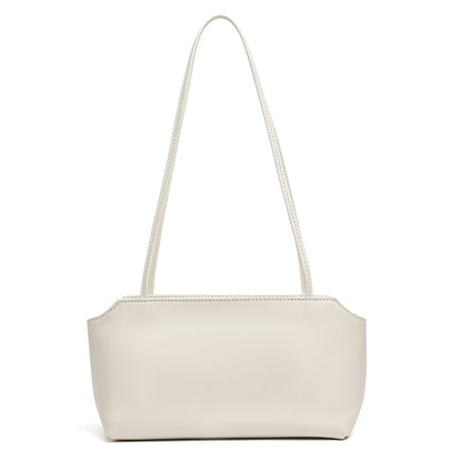 Minimalist Genuine Lambskin Leather Baguette Clutch Bag