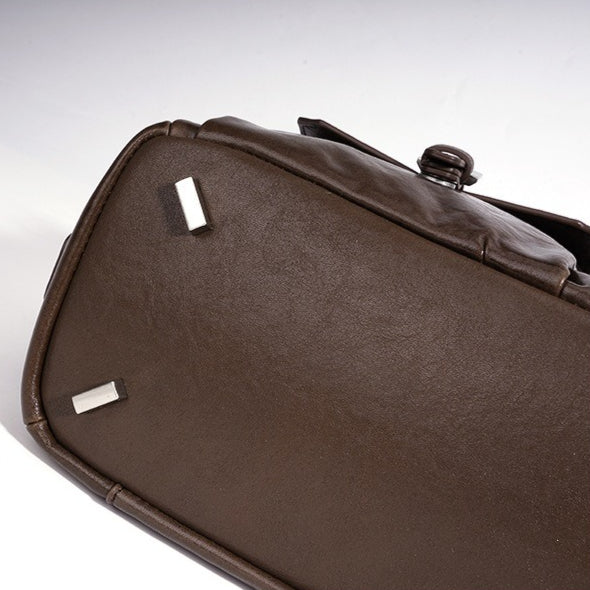 Vintage Genuine Leather Cargo Satchel Clutch Bag