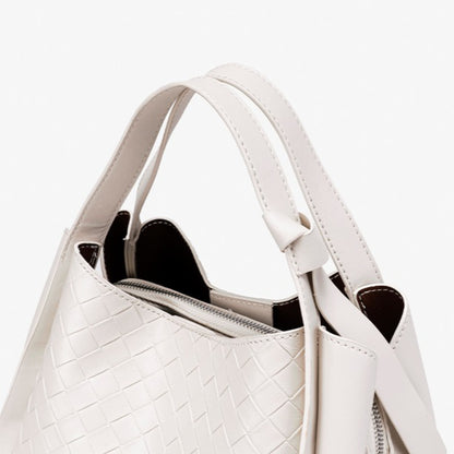 Timeless Braided Vegan Eco-Leather Clutch Tote Bag