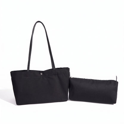 Lässige Tote-Clutch aus Leinen-Canvas