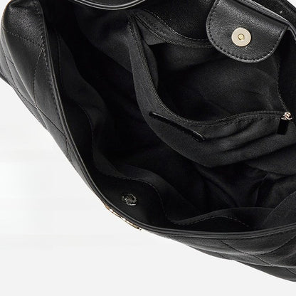 Elegant Quilted Sheepskin Leather Hobo Clutch Bag