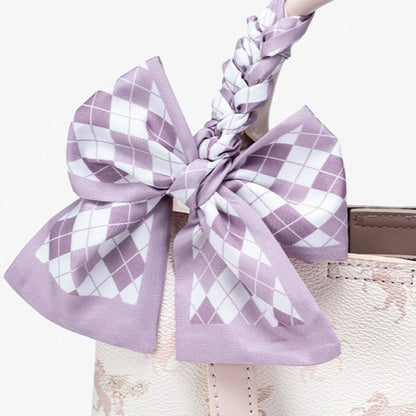 Gentle Pegasus Print Vegan Eco-Leather Clutch Bag With Silk Scarf