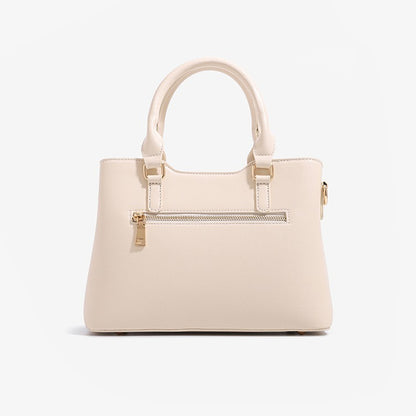Elegant Jacquard Pattern Vegan Eco-Leather Satchel Clutch Bag with Hollow Lock Charm