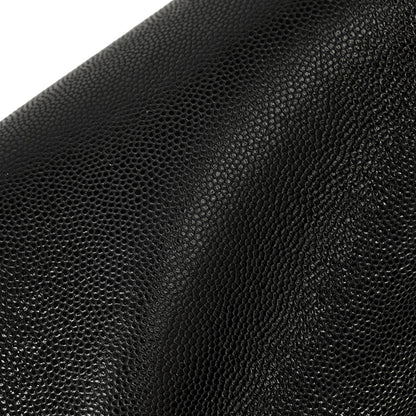 Bolso de mano tipo clutch nostálgico de cuero genuino color caviar, con forma de baguette tubular