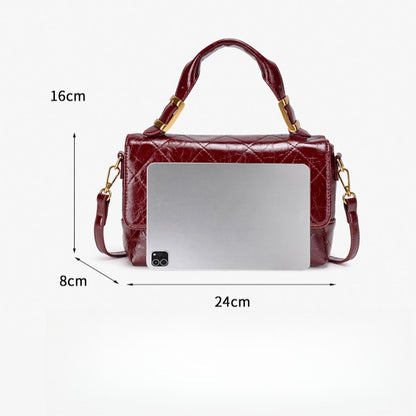 Radiant Quilted Vegan Eco-Leather Satchel Crossbody Bag