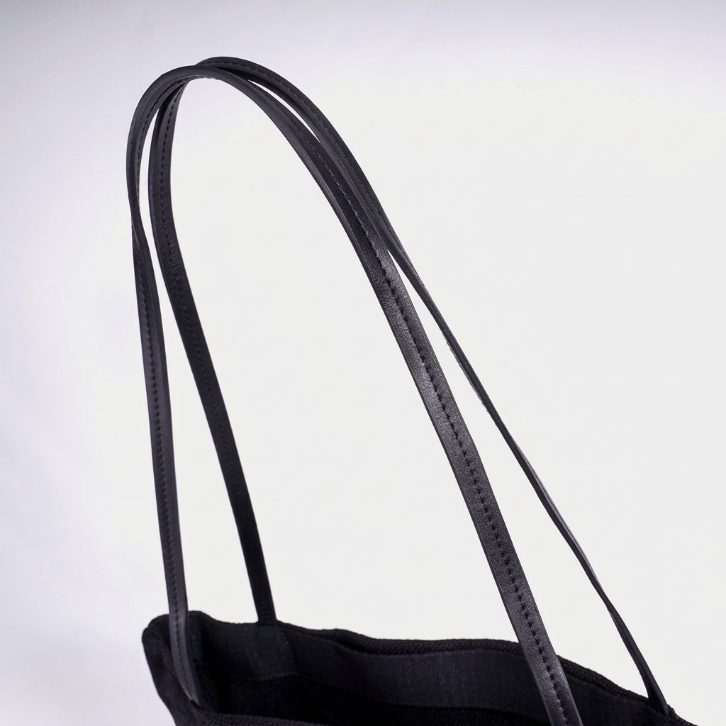 Geantă clutch tote minimalistă din in, cu design lejer