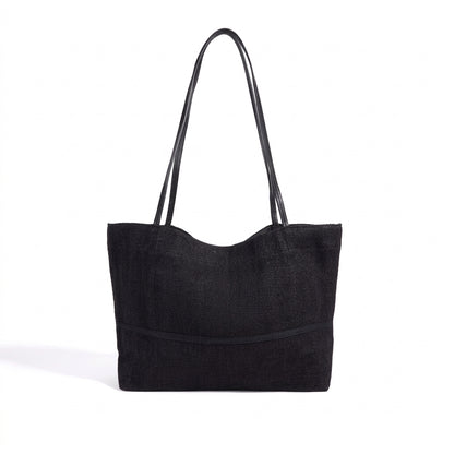 Geantă clutch tote minimalistă din in, cu design lejer