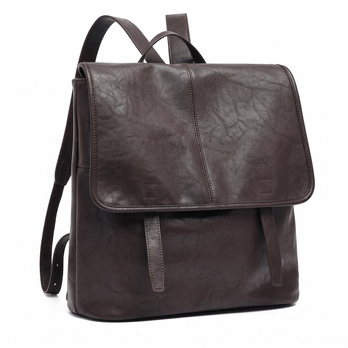 Vintage Casual Genuine Leather Flap Backpack