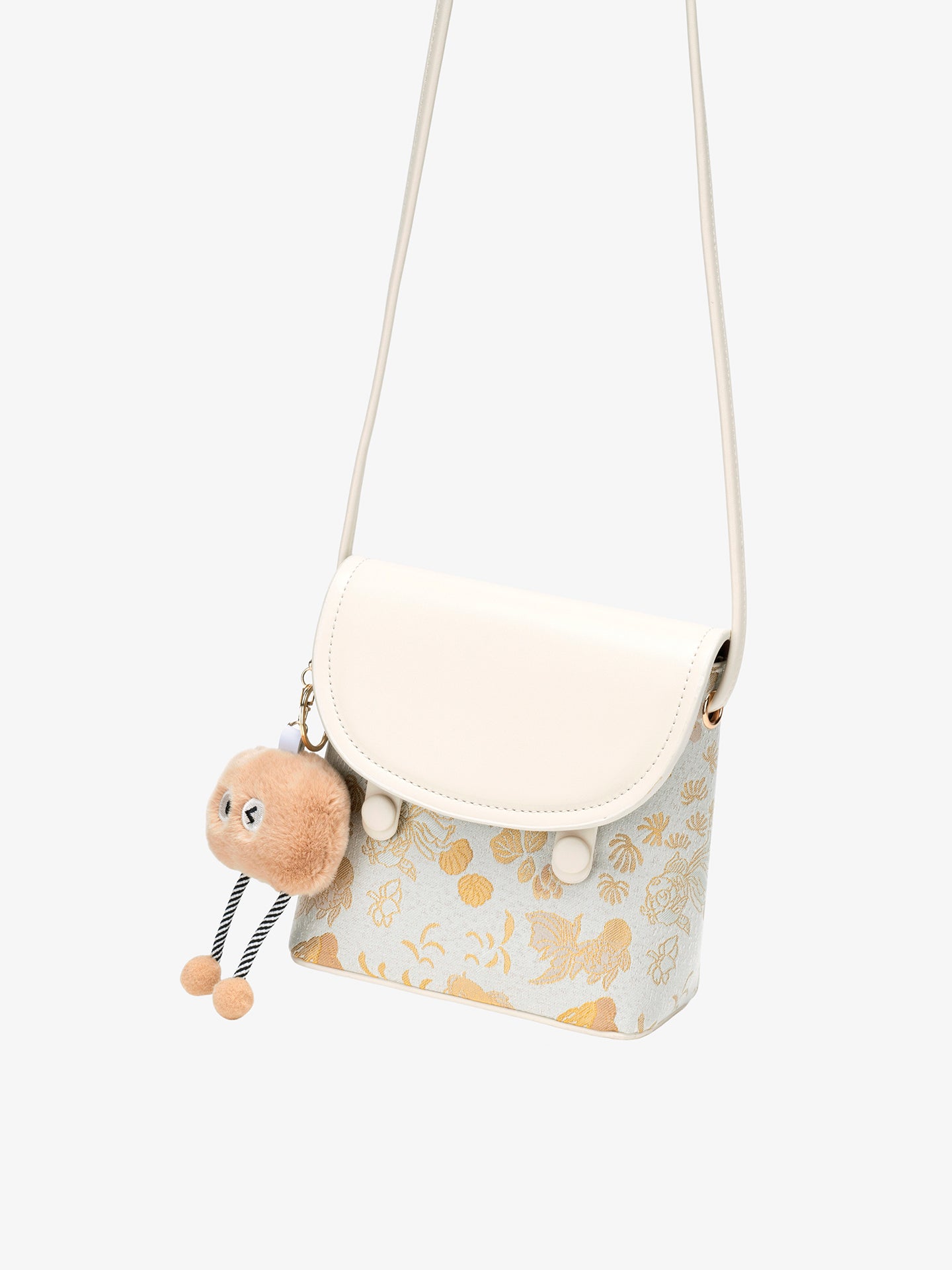 Exquisite Embroidered Vegan Eco-Leather Compact Flap Clutch Bag
