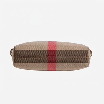Pochette classica a tracolla in tela intrecciata a quadri britannici