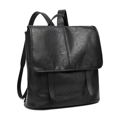 Vintage Casual Genuine Leather Flap Backpack