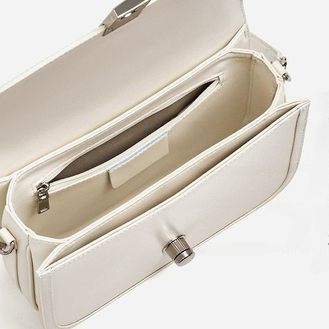Vintage Sleek Plain Cowhide Genuine Leather Shoulder Messenger Bag