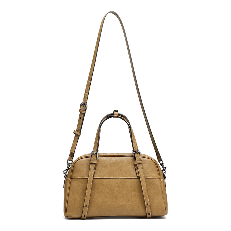 Mellow Rustic Genuine Leather Boston Clutch Bag