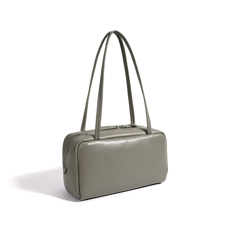 Minimalist Genuine Sheepskin Bowling Clutch Bag
