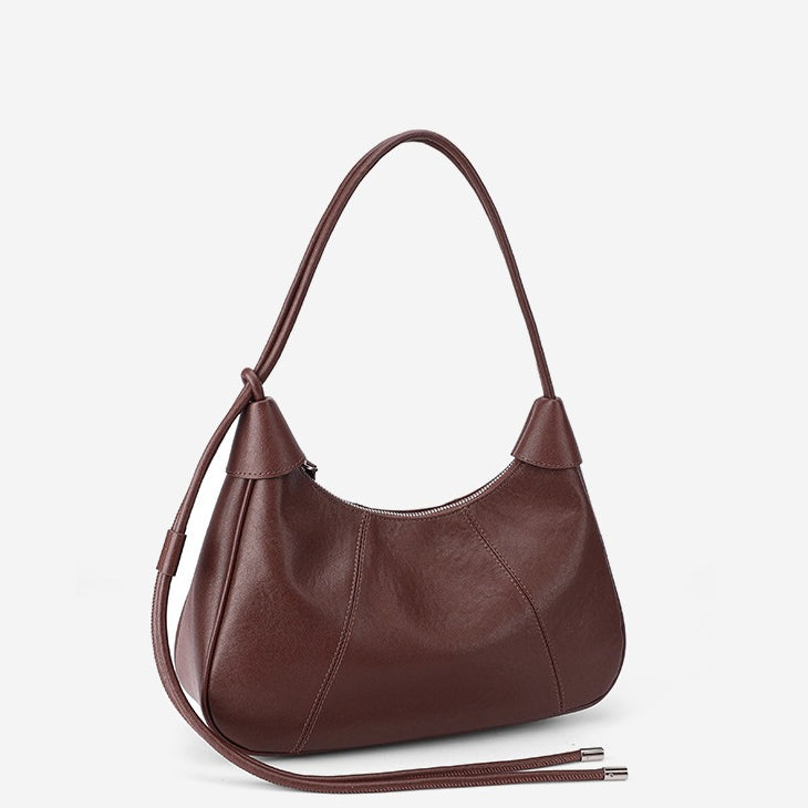 Women's Sable Crescent Genuine Leather Hobo Bag