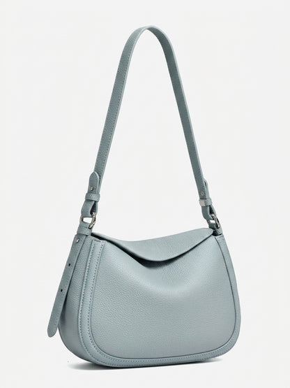 Graceful Genuine Leather Saddle Messenger Clutch Bag