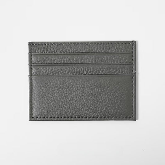 Full-Grain Leather Ultra-Thin Compact Card Case (Multi-Card Slots)