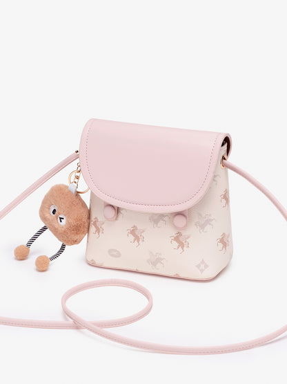 Whimsy Pegasus Pattern Vegan Eco-Leather Mini Flap Clutch Bag