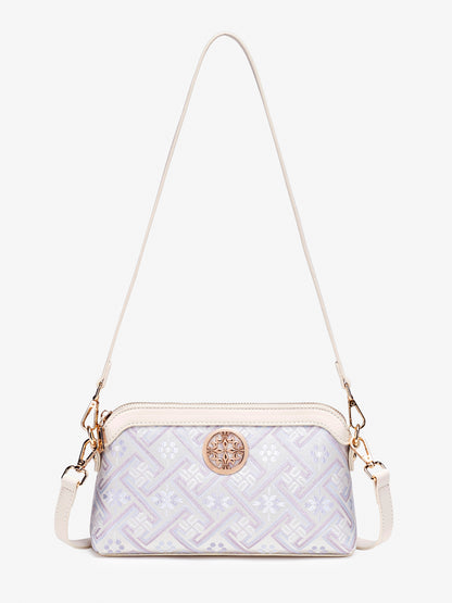 Ethereal Brocade Vegan Eco-Leather Clutch Bag