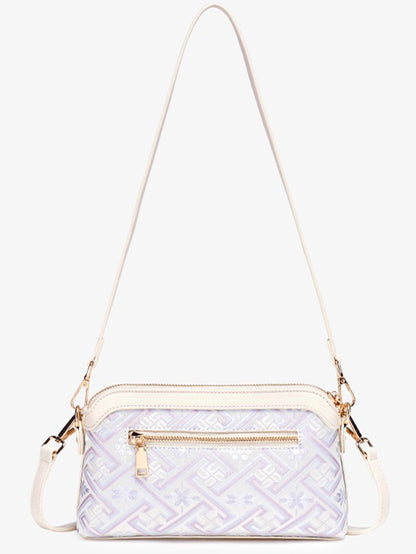 Ethereal Brocade Vegan Eco-Leather Clutch Bag