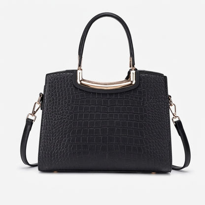 Bolso clutch clásico de cuero ecológico vegano con patrón de cocodrilo
