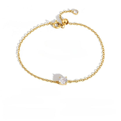 Minimalist Constellation Geometric Solitaire Layering Bracelet