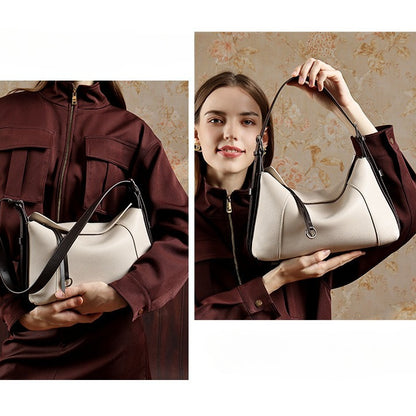 Anspruchsvolle Silhouette Handtasche aus echtem Leder zum Umhängen
