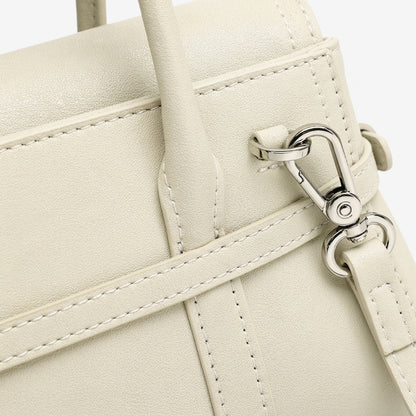 Sleek Genuine Leather Flap Satchel Clutch Bag