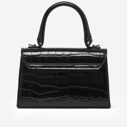 Minimalist Crocodile Pattern Handheld Genuine Leather Crossbody Bag