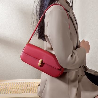 Sophisticated Vegan Eco-Leather Baguette Clutch Bag