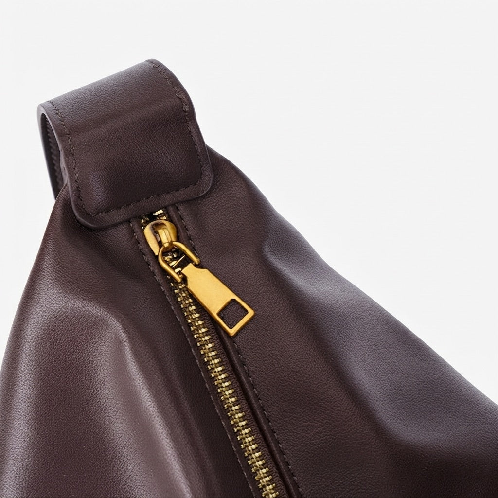 Bolso hobo clásico moderno de gran capacidad de cuero ecológico vegano