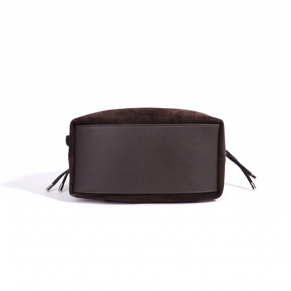 Sac seau chic en cuir suédé avec cordon de serrage et breloque cheval