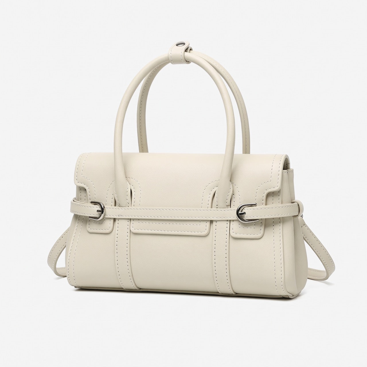Sleek Genuine Leather Flap Satchel Clutch Bag