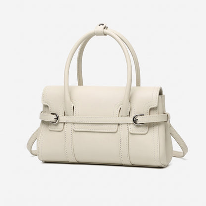 Sleek Genuine Leather Flap Satchel Clutch Bag