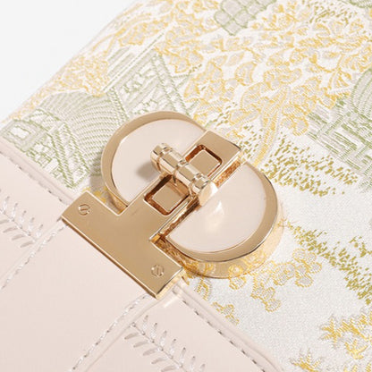 Elegant Oriental Garden Vegan Eco-Leather Mini Clutch Phone Bag