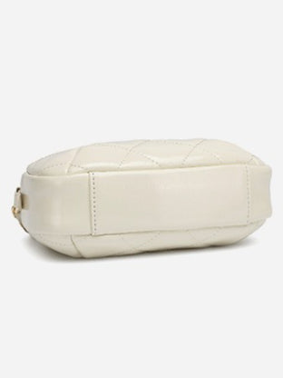 Exquisite Glossy Genuine Leather Quilted Chain Clutch Bag
