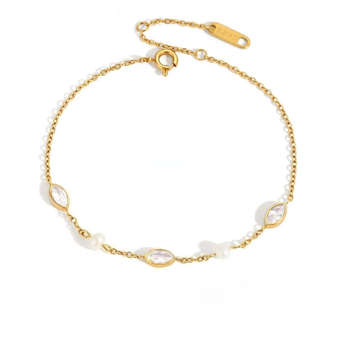 Elegant Minimalist Shimmering Fluid Station Bracelet
