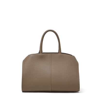 Borsa tote a tracolla di lusso retrò in vera pelle effetto litchi con doppia fibbia