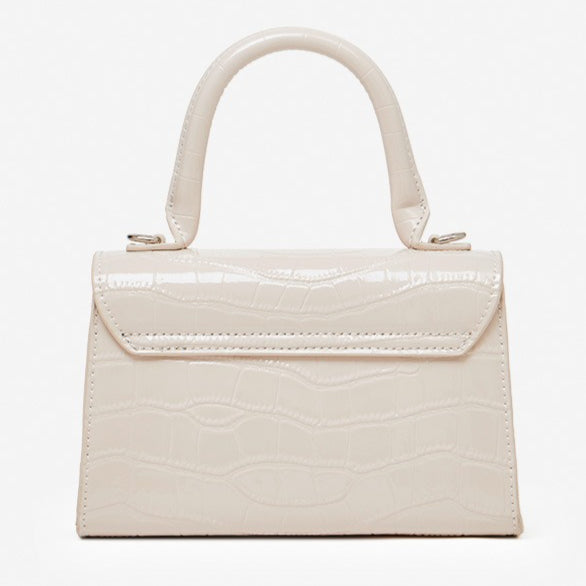 Minimalist Crocodile Pattern Handheld Genuine Leather Crossbody Bag