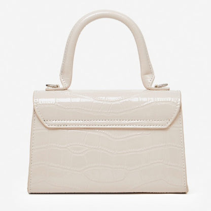 Minimalist Crocodile Pattern Handheld Genuine Leather Crossbody Bag