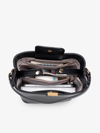 Vintage Vegan Eco-Leather Bucket Clutch Bag