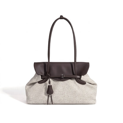 Mellow Canvas Spacious Flap Clutch Bag