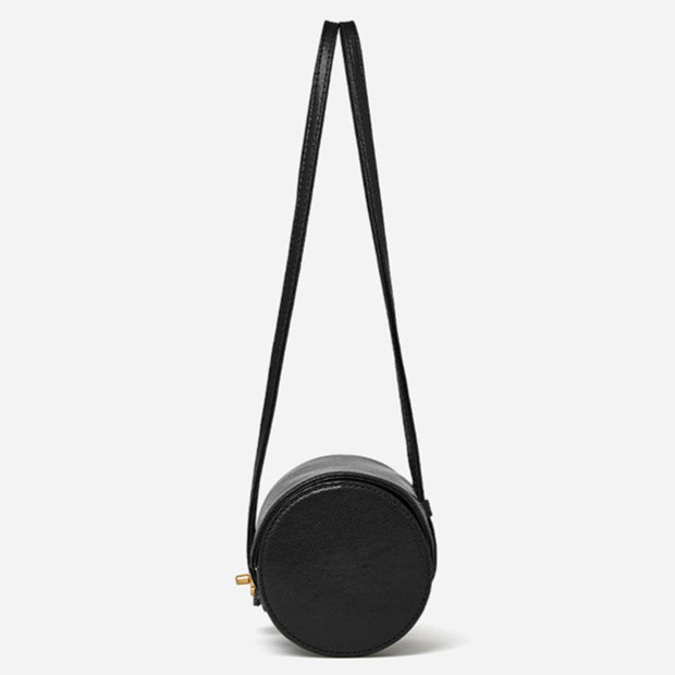 Nostalgic Caviar Genuine Leather Baguette Tube Clutch Bag