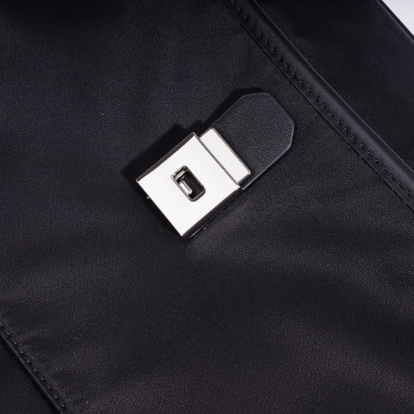 Sleek Nylon Flap Messenger Clutch Bag