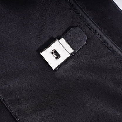 Sleek Nylon Flap Messenger Clutch Bag