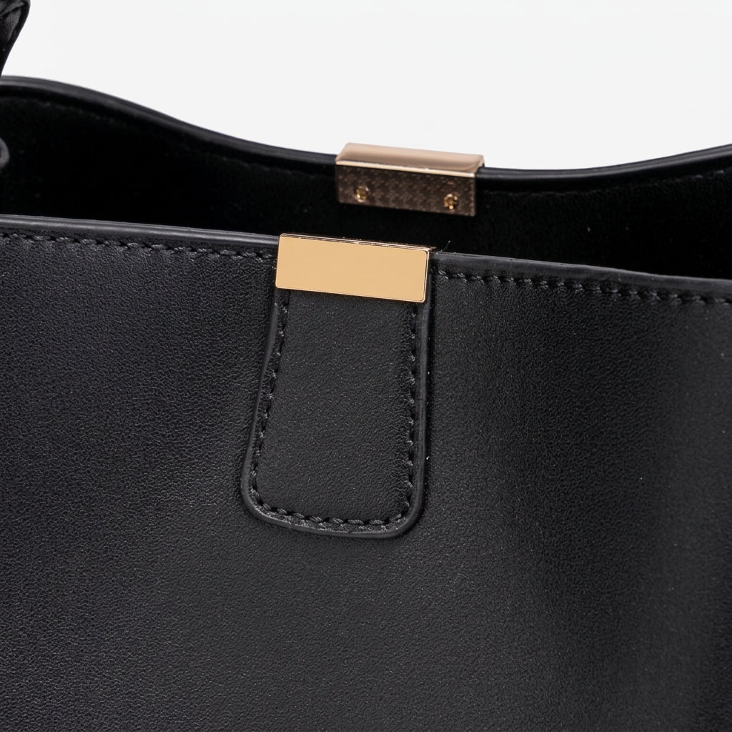 Vintage vegane Eco-Leder Bucket Clutch Tasche