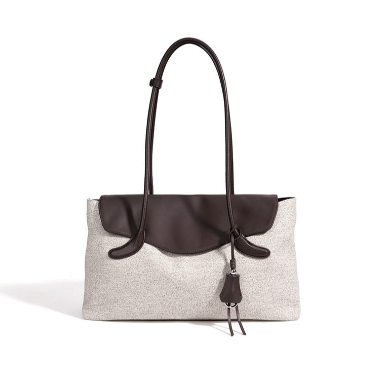 Mellow Canvas Spacious Flap Clutch Bag